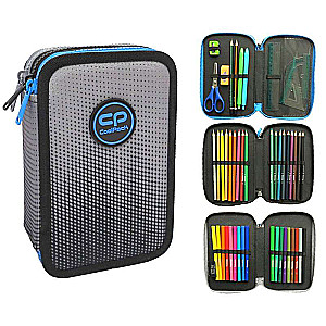 COOL PACK Jumper 3 Gradient grey Pencil Case, 3 Compartments, with Supplies