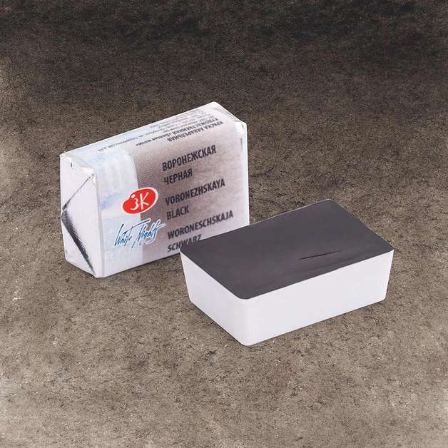 Watercolor paint in a 2.5 ml cuvette Vologda Black