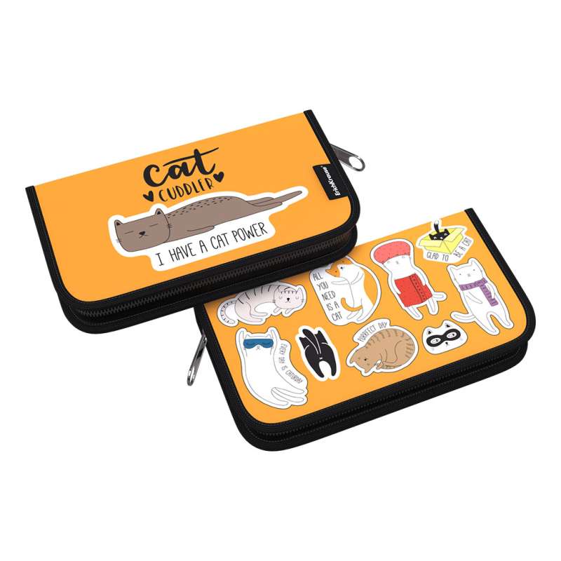 Book-style pencil case without filling ErichKrause® 110x205x25mm Funny Kittens