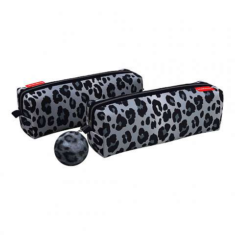 Pencil case 1-compartment without accessories 210x70x70 ErichKrause, quadro Fluffy Leopard