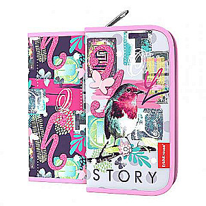 Notebook pencil case without contents ErichKrause® 110x205x25mm Bird Story