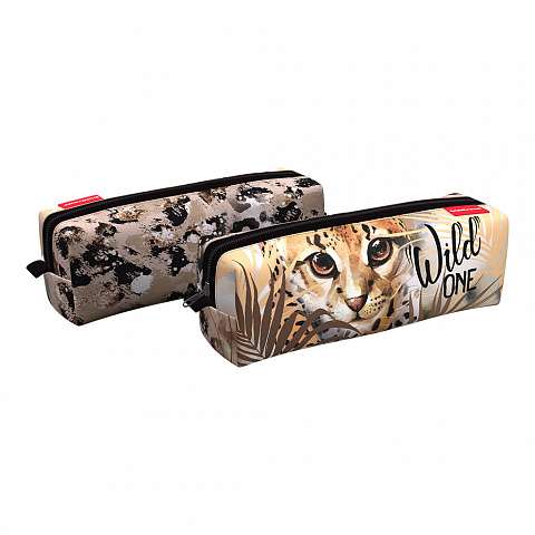 Pencil case 1-compartment without accessories 210x70x70 ErichKrause, quadro Wild Cat