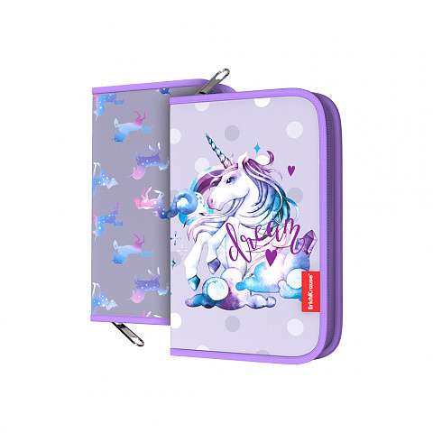 Book-style pencil case without filling ErichKrause® 135x205x30mm Dream Unicorn