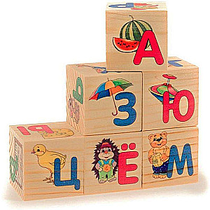 Cubes 6 pcs. Alphabet