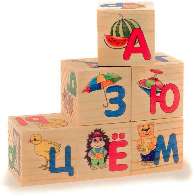 Cubes 6 pcs. Alphabet