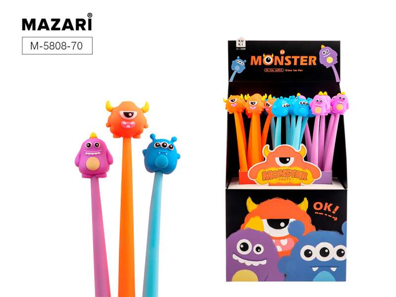 Gēla pildspalva MONSTER, ZILA