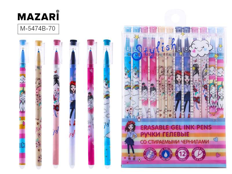 Stylish Gel Pens Set with Erasable Ink
