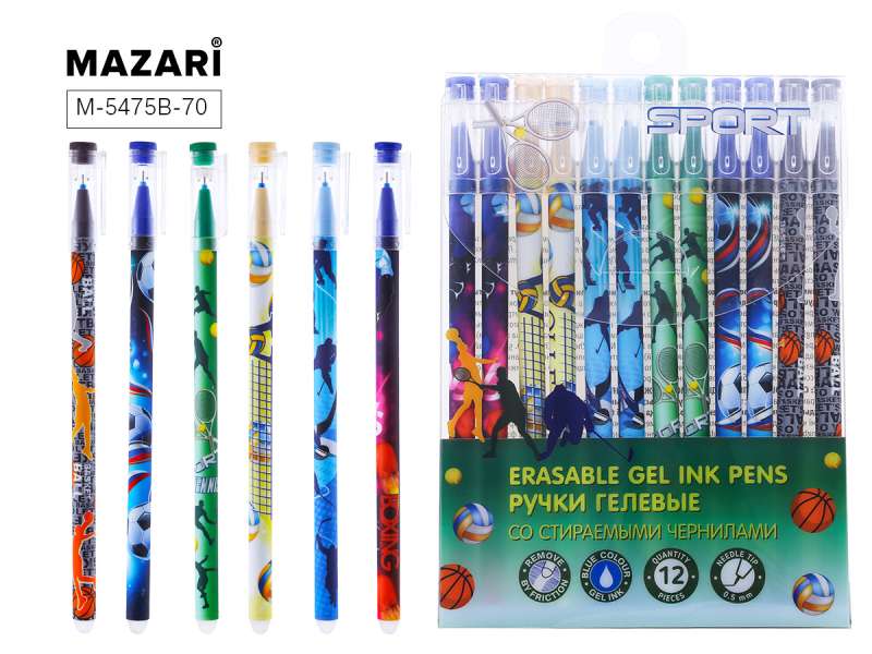 Gel Pen Set with Erasable Ink SPORT