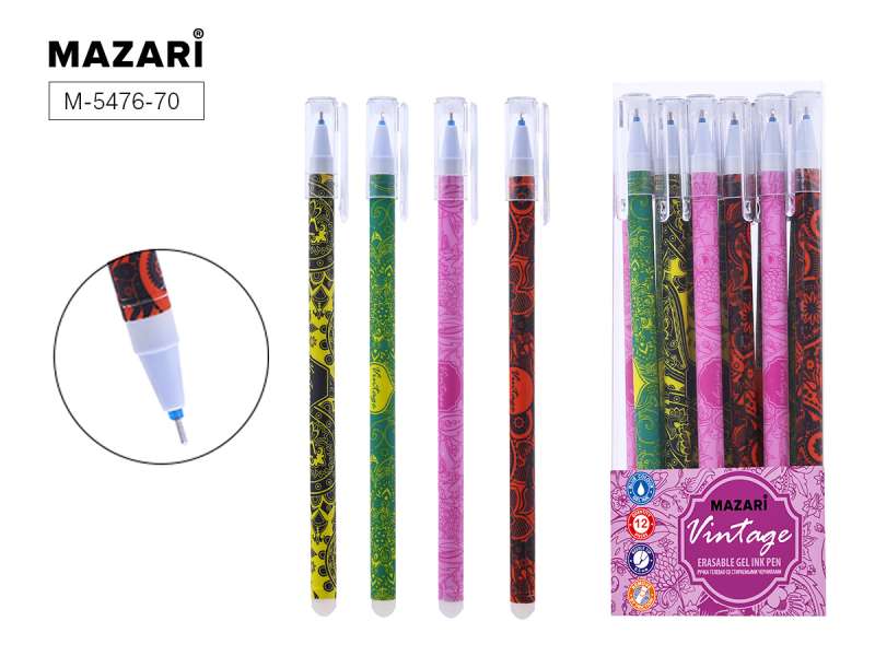 VINTAGE Gel Pen with Erasable Ink, BLUE