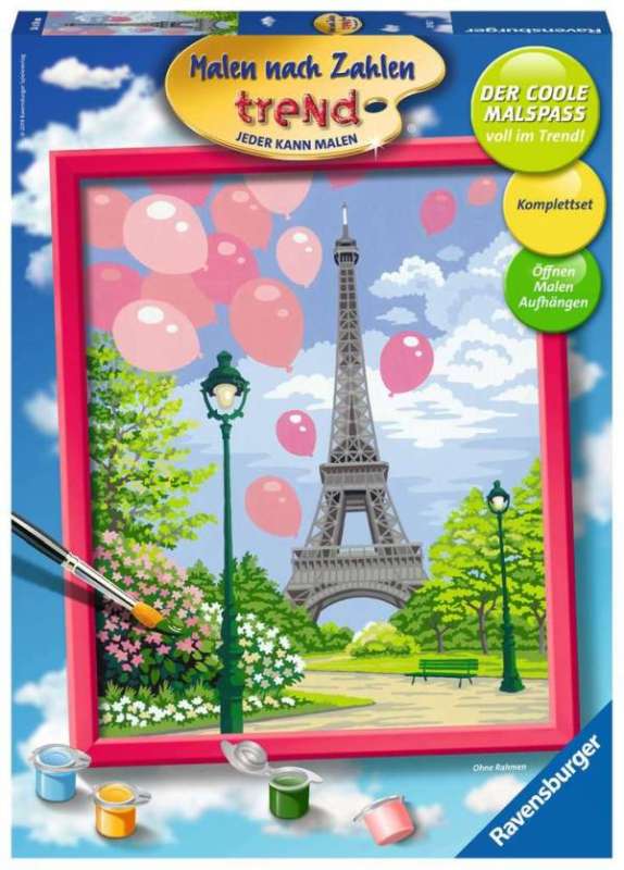 Numbered Painting 30X24cm Eiffel Tower