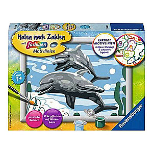 Paint by Numbers 13X18cm Dolphins