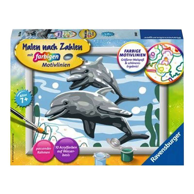 Paint by Numbers 13X18cm Dolphins