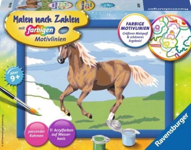 Malen nach Zahlen 13X18cm Braunes Pferd