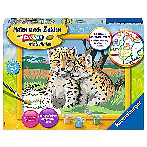 Painting by numbers 18X24cm Leopards