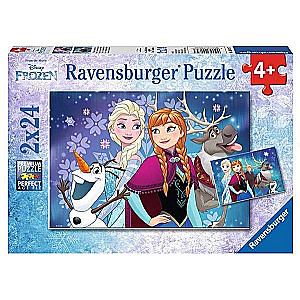 Puzzle 2x24 Disney Frozen