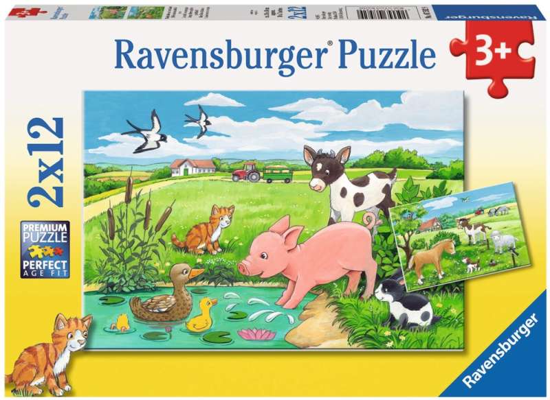 Puzzle 2x12 Domestic Animals