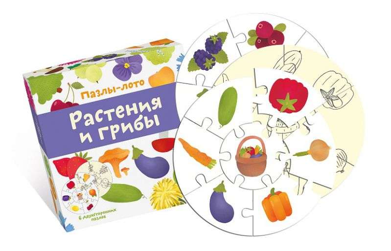 Puzzle-Lotto Game - Plants and Mushrooms