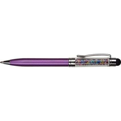 Kugelschreiber drehbar CRYSTAL TOUCH PEN blau 1.0mm