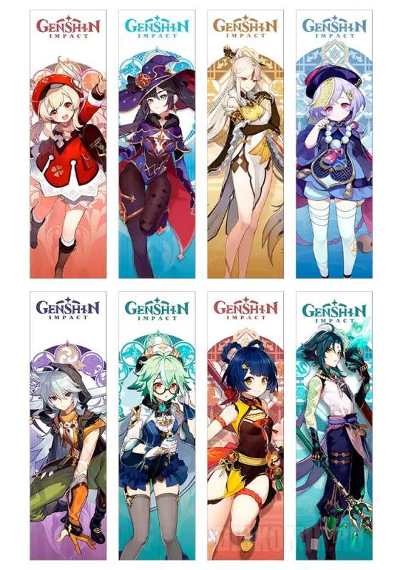 Genshin Impact Bookmark Set No.3