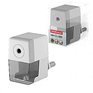 Mechanical sharpener ErichKrause® M-Cube with container, body color white