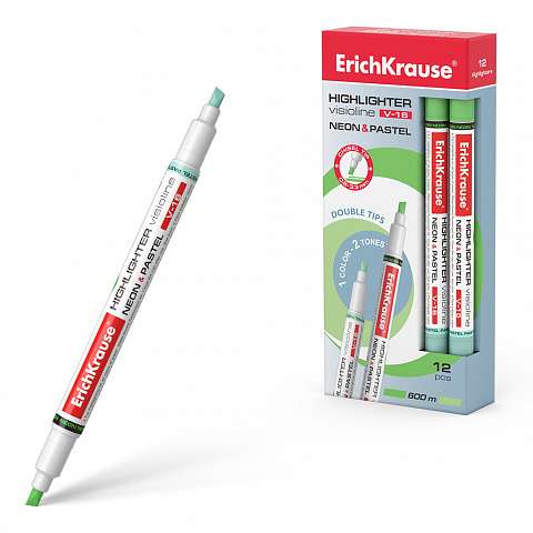 Highlighter ErichKrause® Visioline V-16 Neon+Pastel, ink color green