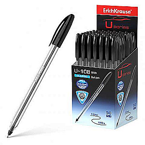 Ballpoint Pen ErichKrause Black U-108 Classic Stick 1.0 mm