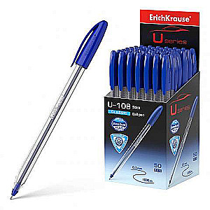 Ballpoint Pen ErichKrause® U-108 Classic Stick 1.0, Ultra Glide Technology, ink color blue