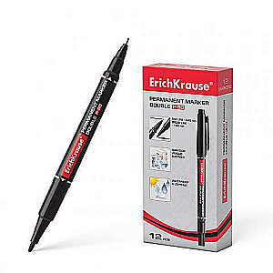ErichKrause® Double P-80 Double-Sided Permanent Marker, Ink Color Black