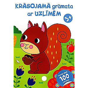 Coloring Book with Stickers Squirrel