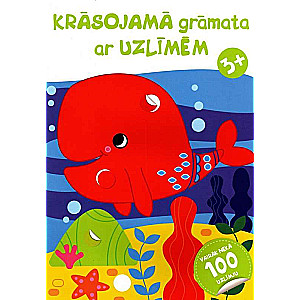 Coloring Book with Stickers Whale