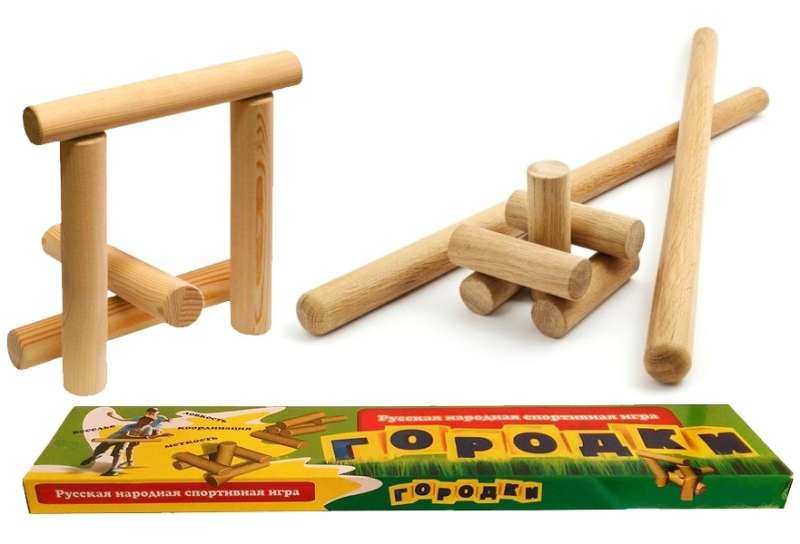 Russian Folk Sports Game - Gorodki in a Box