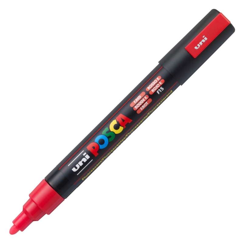 Water-based marker UNI Posca PC-5M fluorescent red