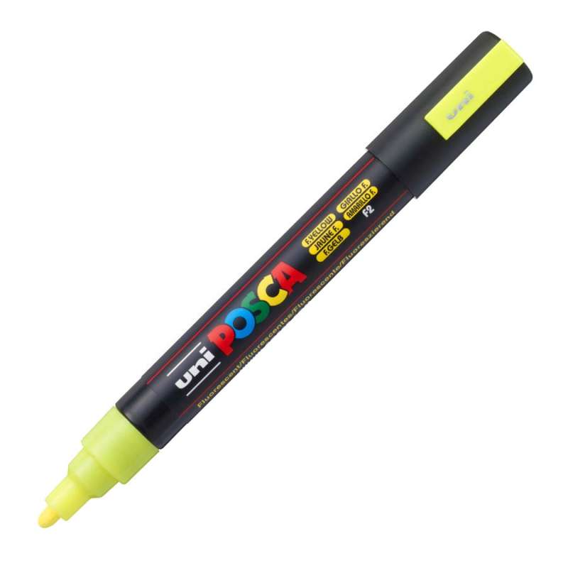 Water-based marker UNI Posca PC-5M fluorescent yellow