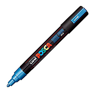 Water-based marker UNI Posca PC-5M metallic blue