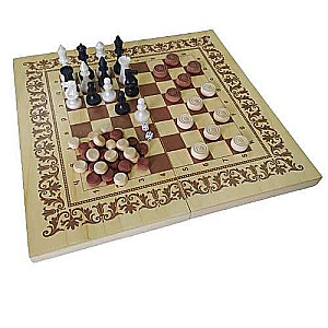 3 in 1 Game Backgammon, Checkers, Chess Plastic 400*200*45