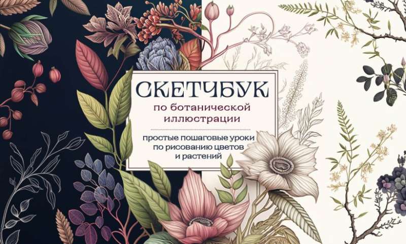Sketchbook for Botanical Illustration. Simple Step-by-Step Lessons on Drawing Flowers and Plants