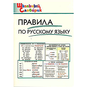 Rules of the Russian language. Primary school.
