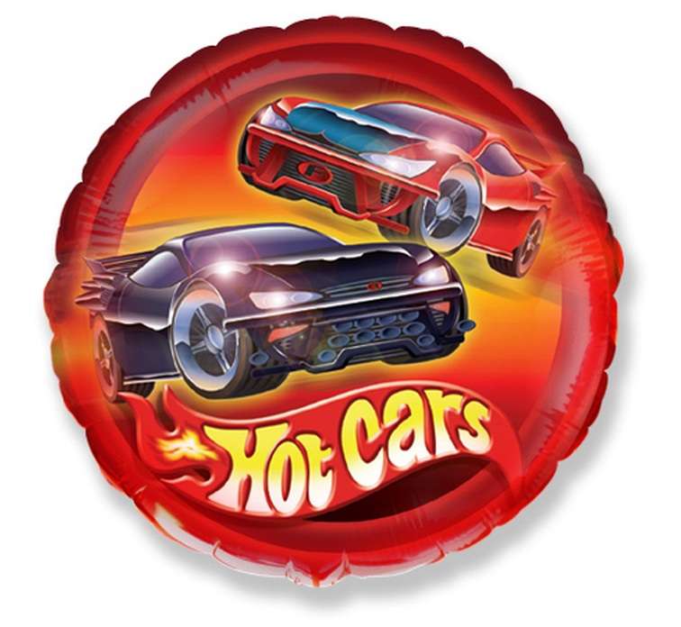 Folienballon 18/46 cm Hot Cars
