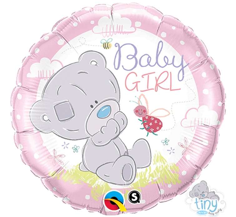 Folienballon 18/46cm - Teddy Bear Baby Girl