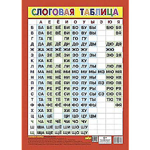 Syllabic Table