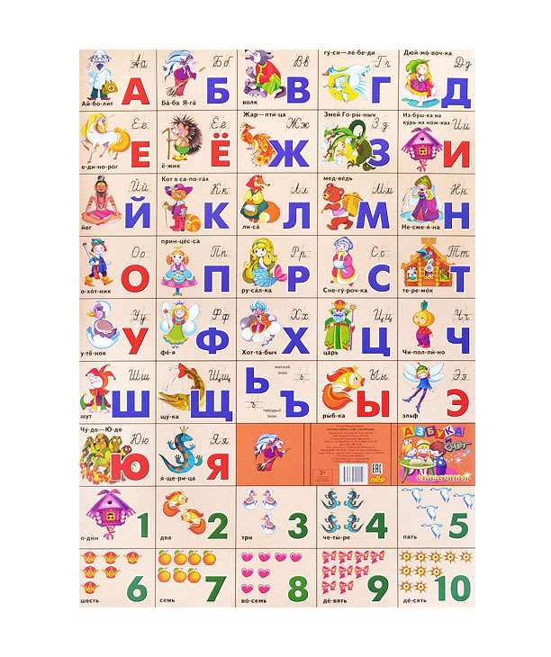 Russian Cut-Out Alphabet and Counting.