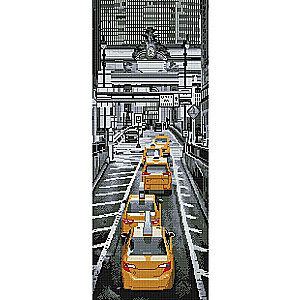 Diamond Mosaic - PANEL 35x90 TAXI IN NEW YORK 16 colors
