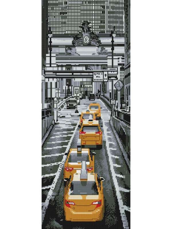 Diamond Mosaic - PANEL 35x90 TAXI IN NEW YORK 16 colors