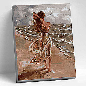 Numbered Painting 40x50 Color Canvas WIND FROM THE SEA 28 Colors