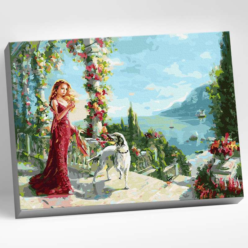 Numbered painting 40x50 Colorful canvas DANDORF O. SPRING 30 colors