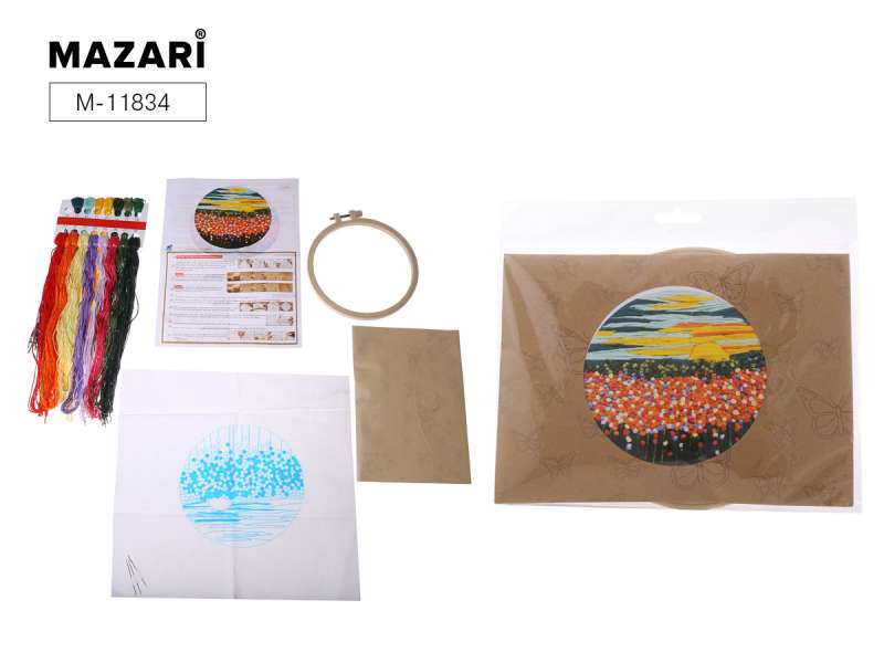 Embroidering set 15 x 15 cm