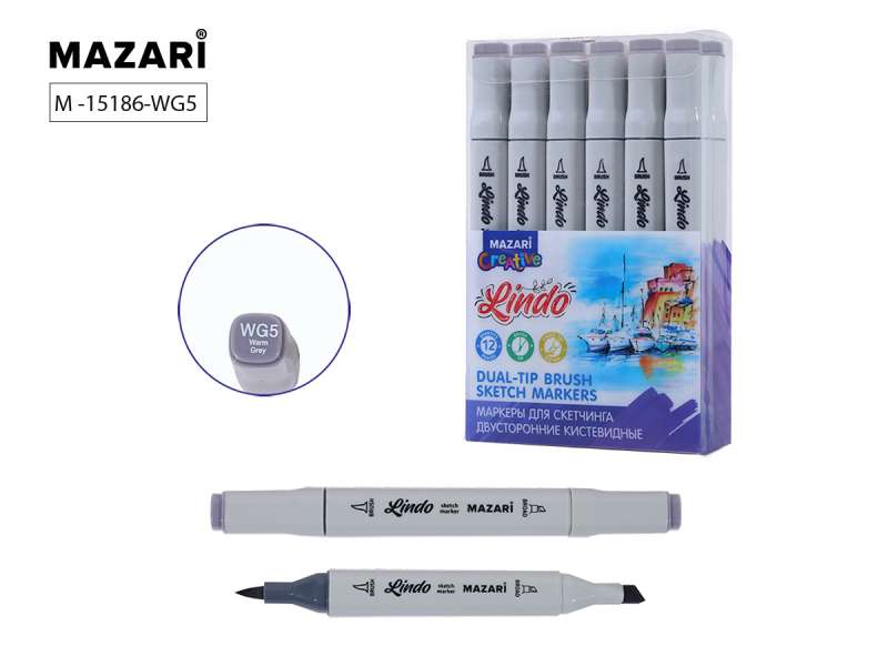 Double-sided sketch marker LINDO, warm grey