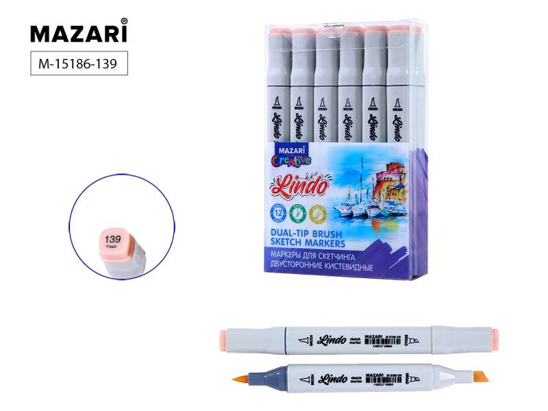 Double-sided sketch marker LINDO, flesh
