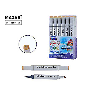Double-sided sketch marker LINDO, yellow ochre