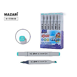 Double-ended sketch marker LINDO, mint green light